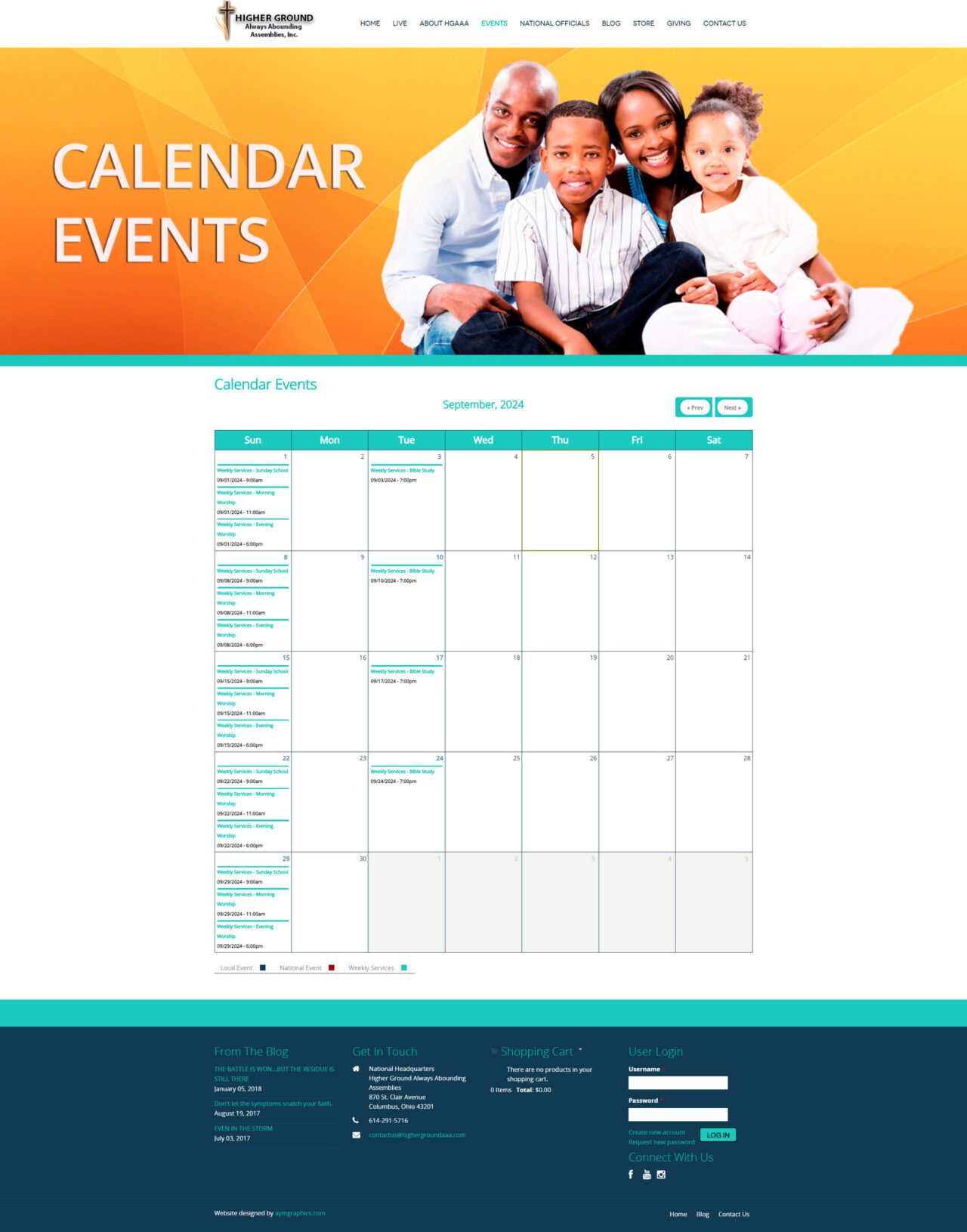 Calendar of Events